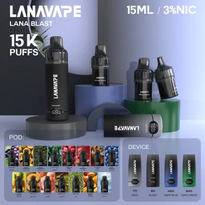 LANA 15000口 一次性電子煙｜15mL 智能雙顯螢幕 Type-C快充